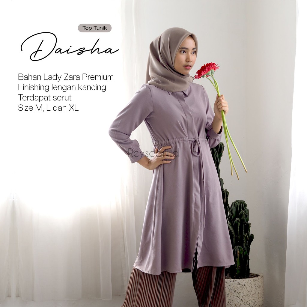 Tunik Daisha By Reyscarf  Tunik Dewasa Luxury Bahan Lady Zara Premium Terbaik Nyaman Dipakai I  Bisa COD