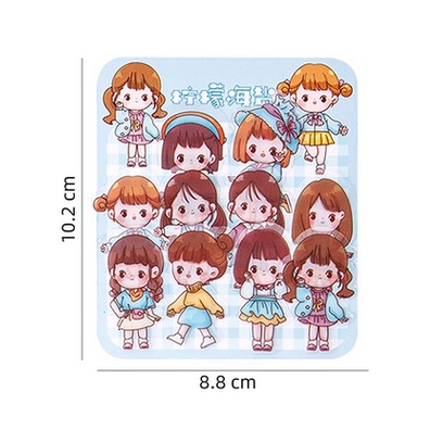 SATUAN Stiker Motif RANDOM Kartun Anak Perempuan DIY Sticker Buku Hp Casing Kekinian Aesthetic Deco Planner Dekorasi Diy Motif Lucu Tumblr Cute Hias Hiasan Cup Korea Prakarya Character Plastik Viral Craft Crafting Diary Book Colorful Grosir Prakarya