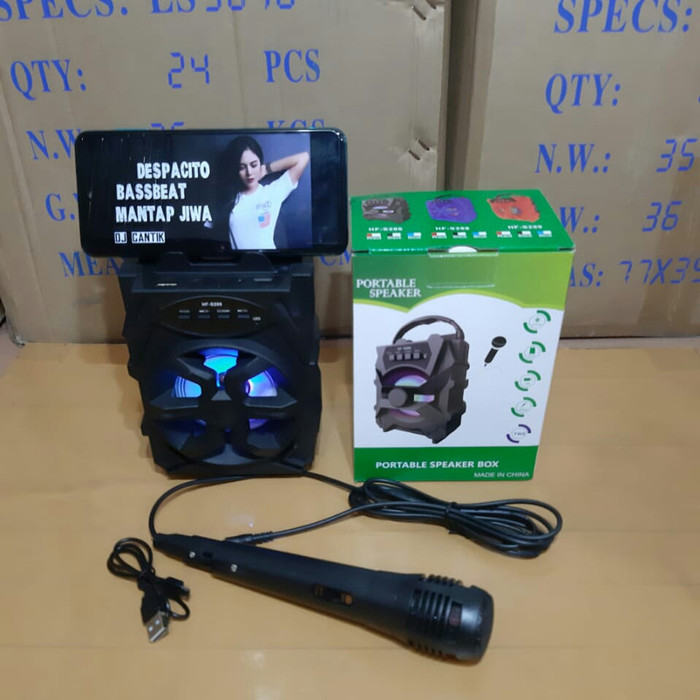 Speaker Bluetooth + Mic Karaoke HF-S288 Speaker Wireless Portable