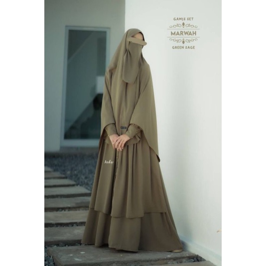 SET GAMIS CADAR MARWAH BY AZDA TERBARU / GAMIS TUNIK SYAR'I WOLPEACH PREMIUM / GAMIS SYAR'I POLOS JU