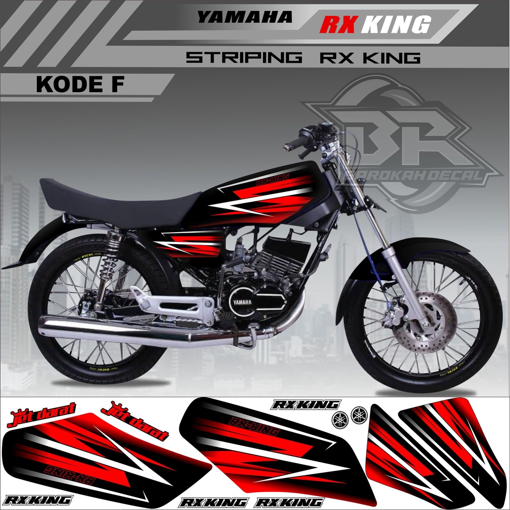 Sticker Rx King Variasi Stiker Lis Striping Rx King Kode F