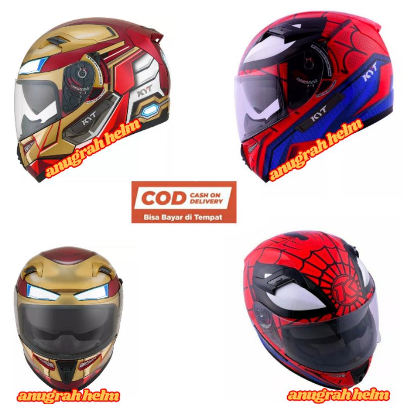 HELM KYT K2 Rider motif Helm Full Face double visor
