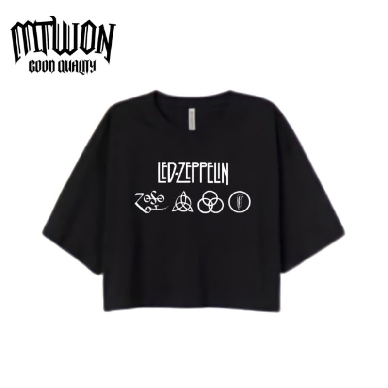 CROP TOP LED ZEPPELIN ROCK METAL MUSIC KAOS BAJU BAND TSHIRT CROP TEE | OVERSIZE | BOOTLEG | VINTAGE