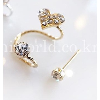 Anting fashion wanita bentuk earcuff love model korea terbaru imut lucu cantik