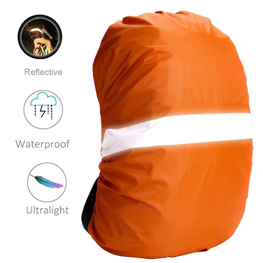 Rain Cover Tas Ransel Backpack Dengan Reflektor 30-40L / Mantel Tas Cover Ransel Anti Air Hujan