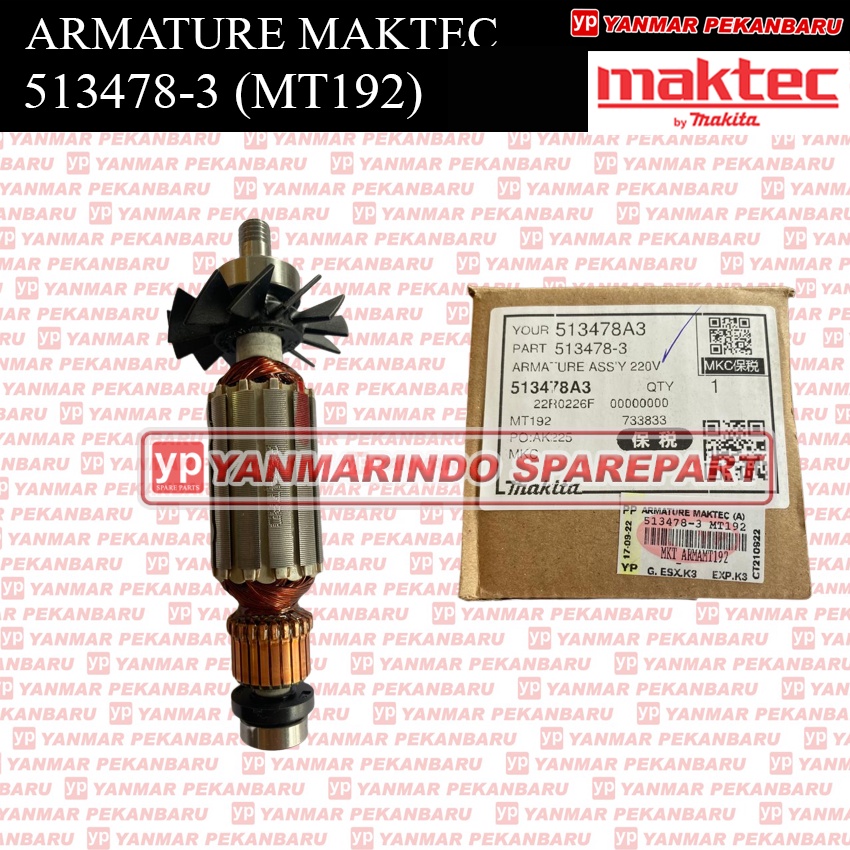 MT192 ARMATURE ANGKER ROTOR 513478-3 MAKTEC ORIGINAL ASLI
