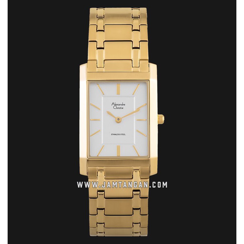 Alexandre Christie AC 8606 LH BGPSL Silver Dial Gold Stainless Steel Strap