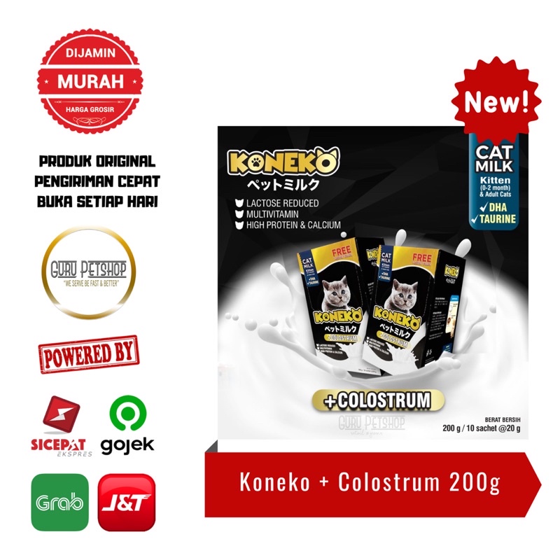 Susu Kucing Koneko 200gr Colostrum /  Koneko Baby Cat Milk 200gr / Susu Anak Kucing