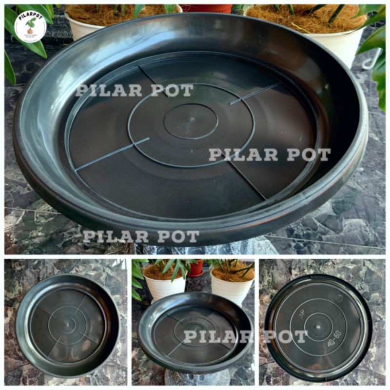 Tatakan alas pot 40 untuk pot uk 40cm - Hitam