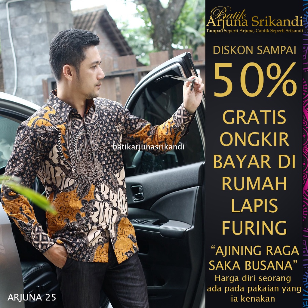 Kemaja Batik Pria Lengan Panjang Baju Hem Atasan Pria Atasan Pria Lengan Panjang Baju Hem Lengan Pan