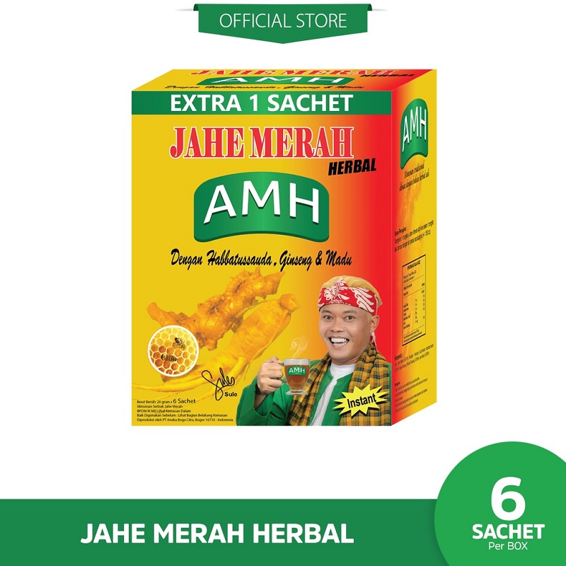 [BUY 1 GET 1] AMH | 41 Jahe Merah - Susu Jahe Box isi 5 Pcs