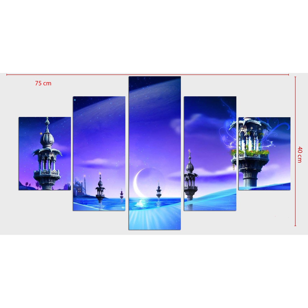 Hiasan Dinding 1 Set Masjidil Moonlight Special Edition pusatmode1234