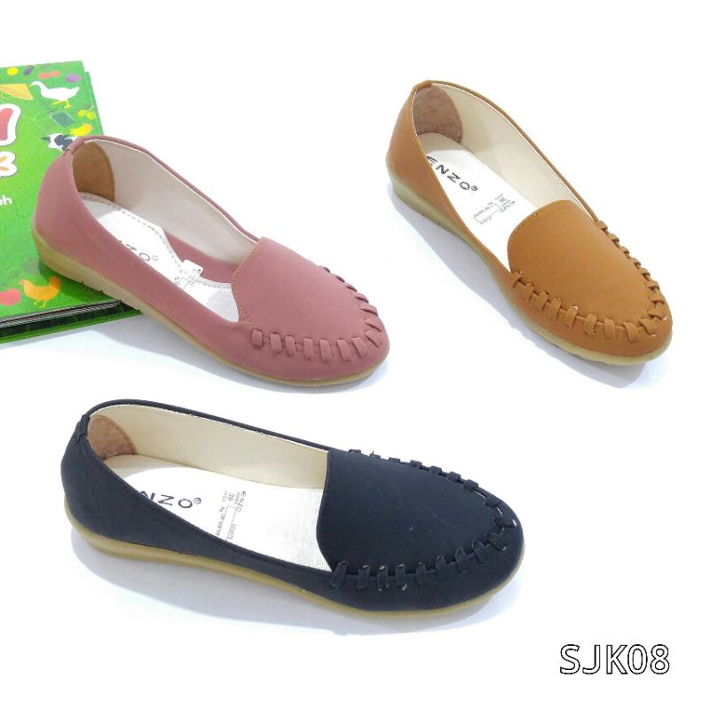 BIG SALE CUCI GUDANG BORNEO SJK08 SEPATU SLIP ON MOTIF RAJUT