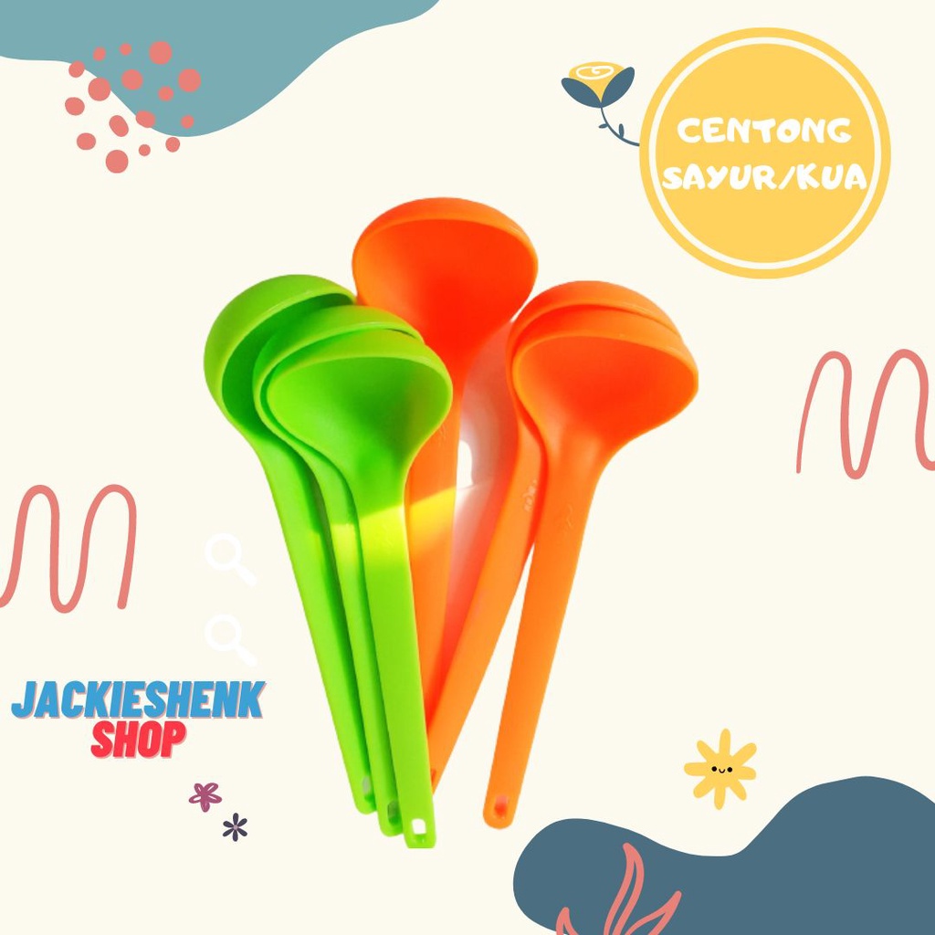 Entong Kuah Sayur Plastik Warna-Warni-1pcs