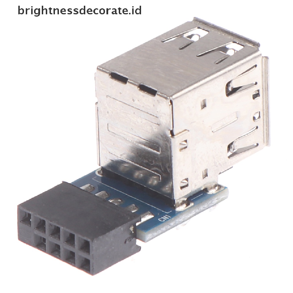 Adaptor Header Internal 9 Pin Motherboard Ke 2 Port Usb 2.0 A Female