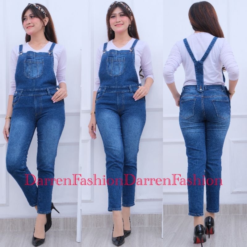 Celana Panjang Overall  Bio stone . Celana Overall Jeans Premium . Overall Jeans Bio Stone Stretch