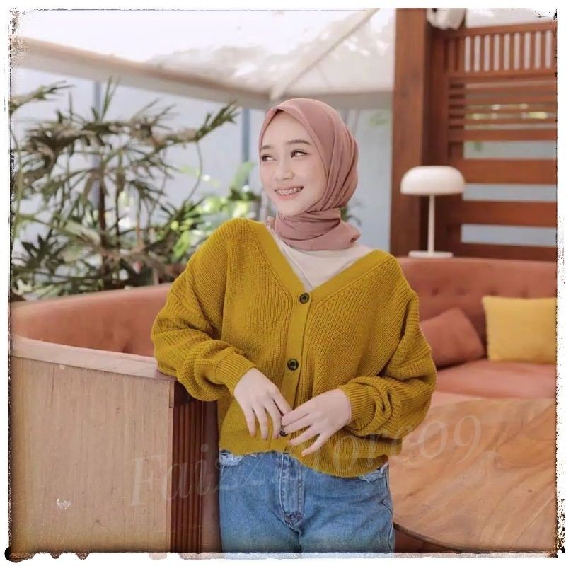 CARDIGAN RAJUT CROP OVERSIZE (7 GATE) STORE09 MURAH