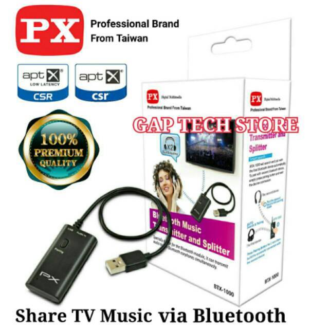 PX BTX 1000 - Bluetooth Music Transmitter Original