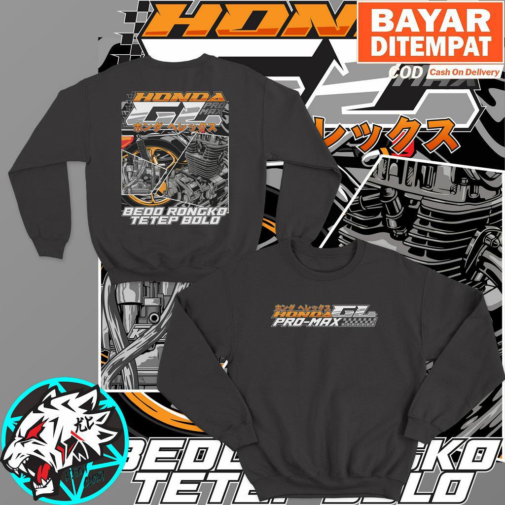 JAKET SWEATER HONDA GL PRO MAX BEDO RONGKO TETEP BOLO BIG SIZE JUMBO SWEATER HEREX COWOK CEWEK