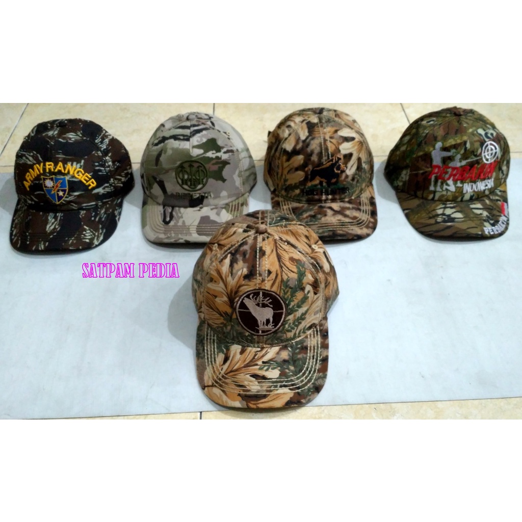 Topi Perbakin Kanvas Tactical - Topi Tactical Loreng Berburu