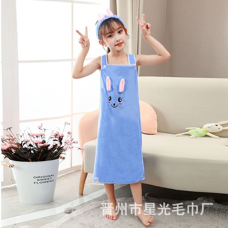 Baju Handuk Kuping 60x120 cm Microfiber Baju handuk anak Lembut Super serap air Import