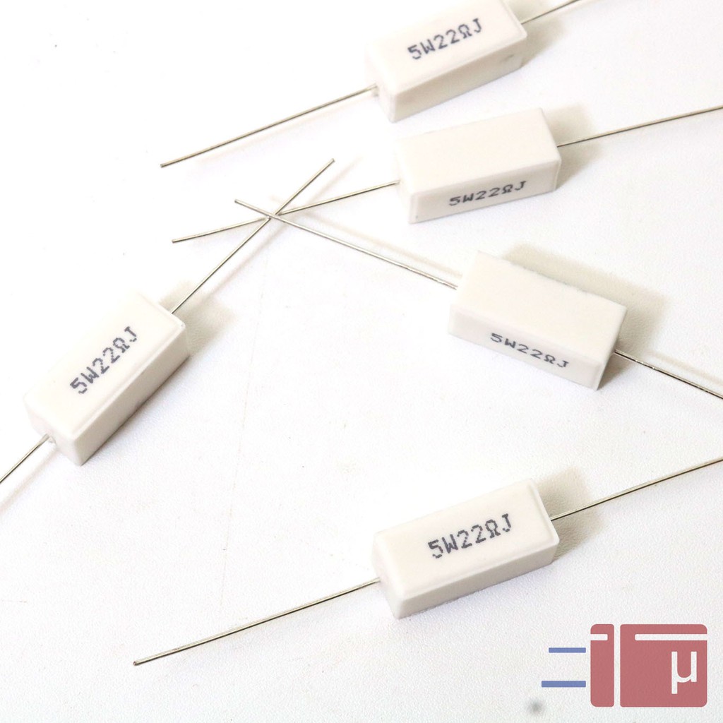 Resistor Kapur 22R 22 Ohm 5W Taiwan Kaki Tembaga