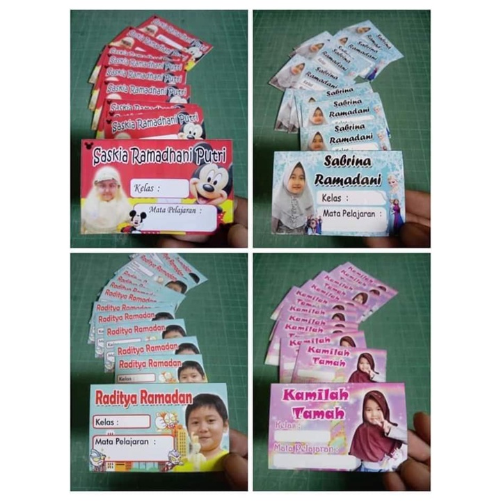 

Stiker Nama Buku Custom Foto
