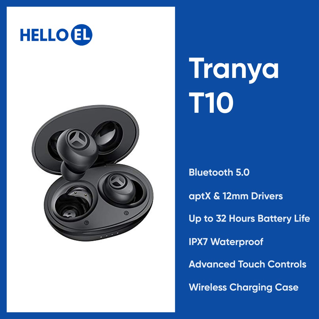 [Baca Deskripsi] DP Tranya T10 Bluetooth 5.0 IPX7 Wireless Earbuds