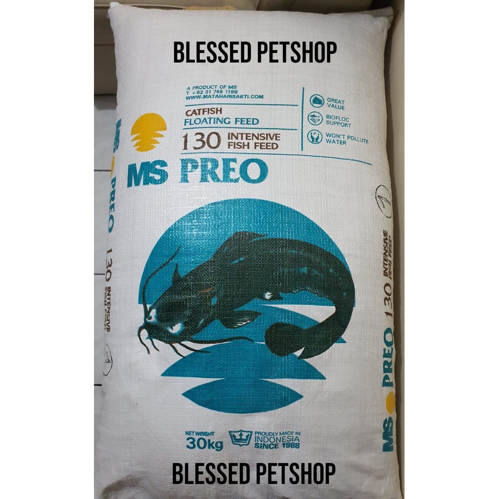 PELET IKAN LELE MS PREO 130 REPACK 1 KG & 2 KG PROTEIN TINGGI PAKAN IKAN HIGH PROTEIN