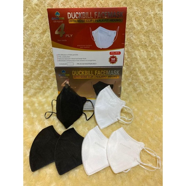 Masker duckbill careion nose clip 4ply hybird isi 50pcs