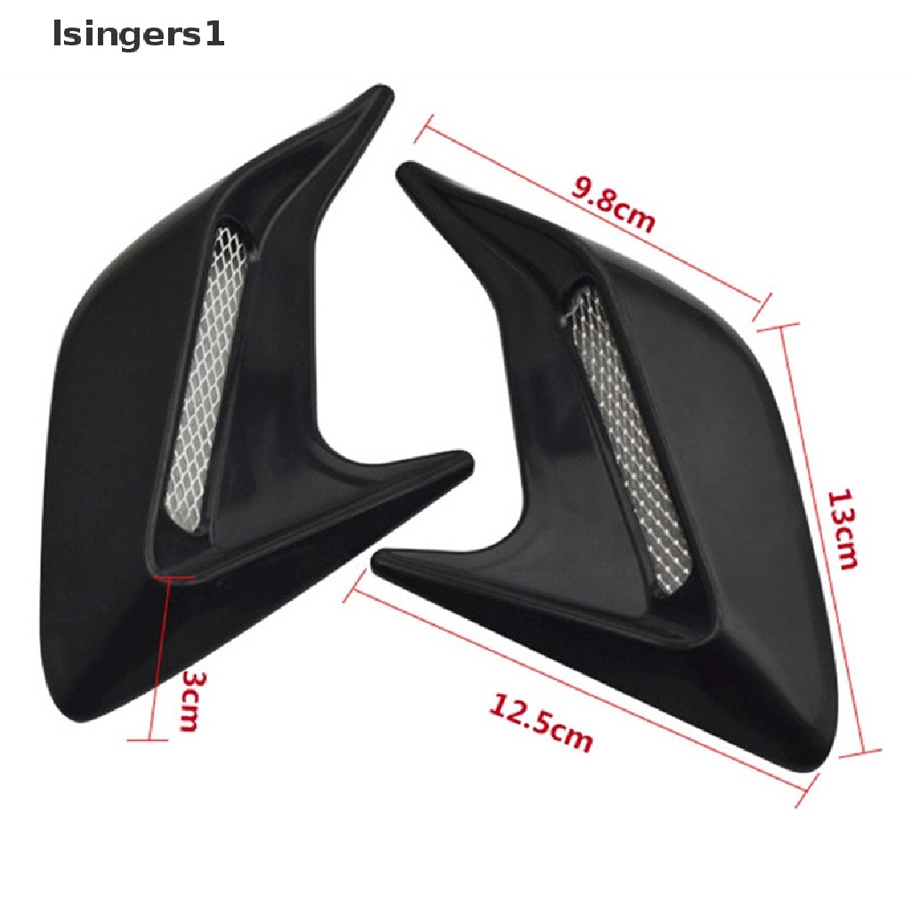 (lsingers1) 2pcs / Set Stiker Fender Samping Mobil Model Air Flow Intake