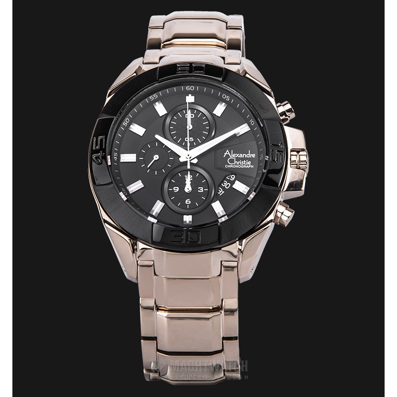 Alexandre Christie AC 6224 MC BCABA Man Chronograph Black Dial Stainless Steel