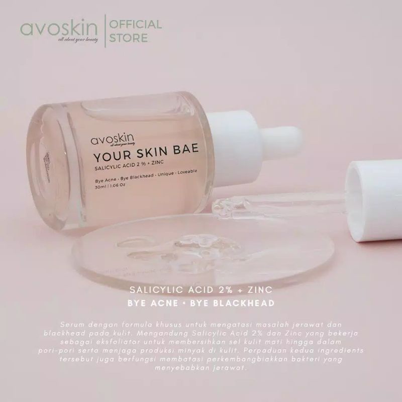 (BPOM) AVOSKIN Your Skin Bae Salicylic Acid 2% + Zinc Serum 30ml