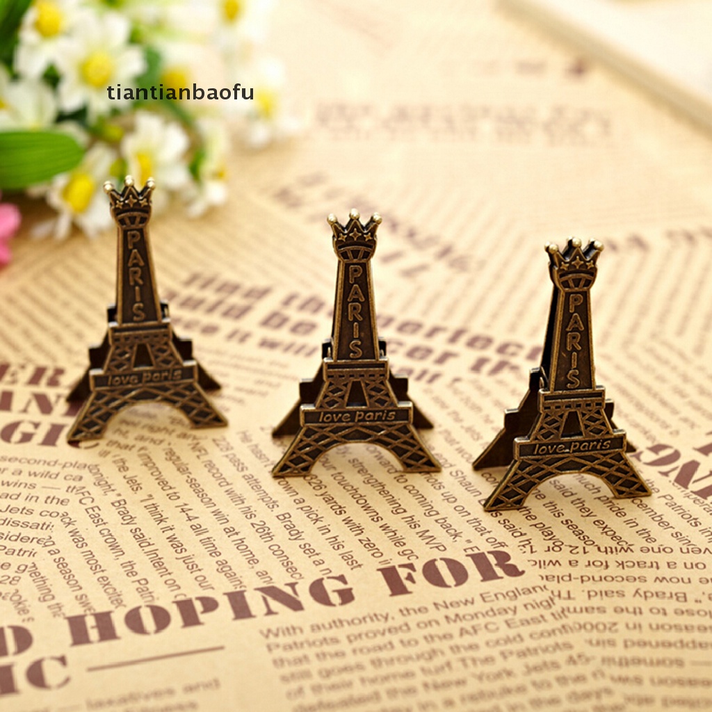 Klip Stand Display Holder Kartu Foto Memo Bentuk Menara Eiffel Untuk Dekorasi