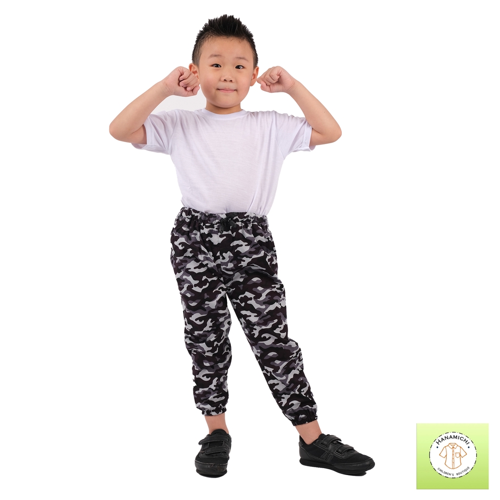 Hanamichi LOOK Celana Jogger / Joger Panjang Anak Motif Camo