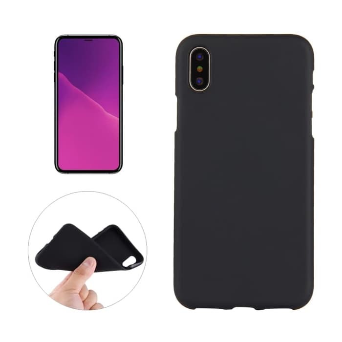 SS9926 - SOLID COLOR TPU CASE IPHONE XS MAX BLACK