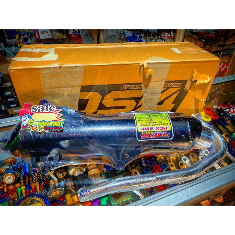 Knalpot Daeng Sai 4 V3 Honda Pcx 150 New Lokal 2018 2020 Black End Cup Stainles Crome Original DS4 T