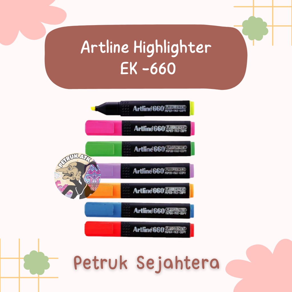

[PCS] HIGHLIGHTER ARTLINE EK-660 PENANDA BERWARNA