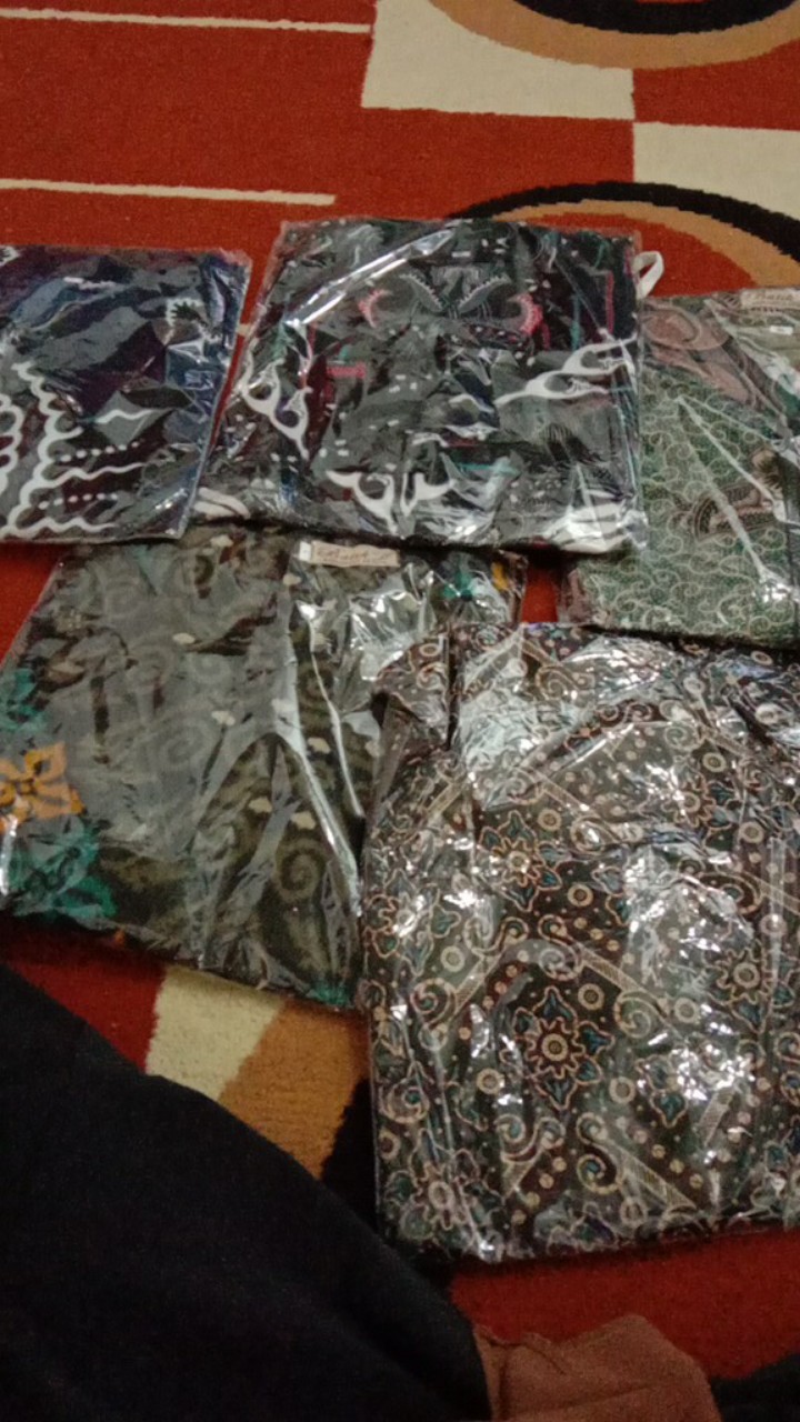 Kemeja Batik Pria Cowo Cowok Laki Laki Lengan Panjang Modern Pekalongan