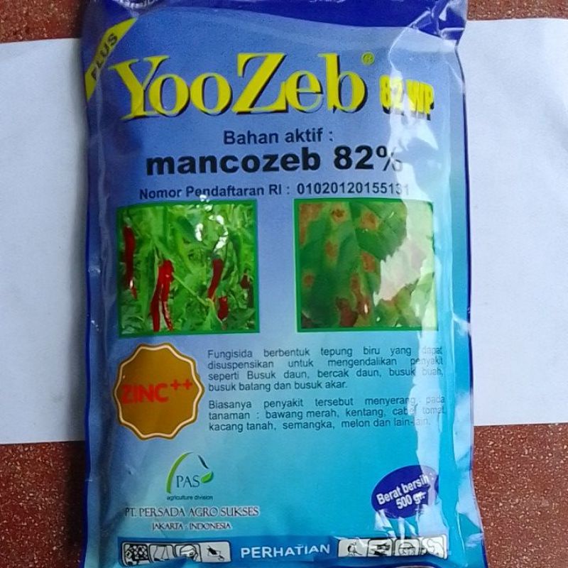 fungisida yoozeb 82 wp (biru)500gr/ba.mankozeb biru 82%