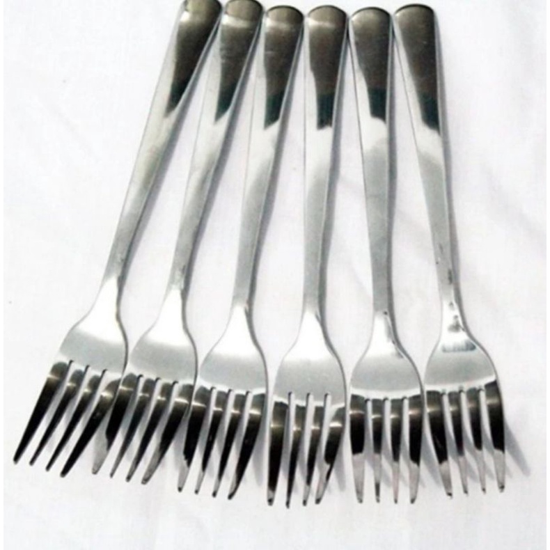 GARPU MAKAN TEBAL STAINLESS KOMODO MOTIF POLOS 6PC