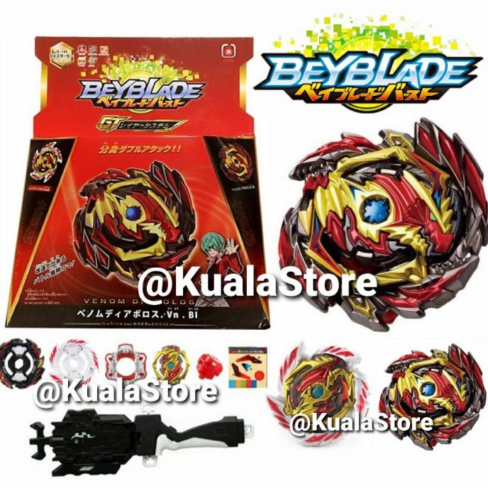 Beyblade Burst Gt Venom Diablos B145 Mainan Gasing Anak