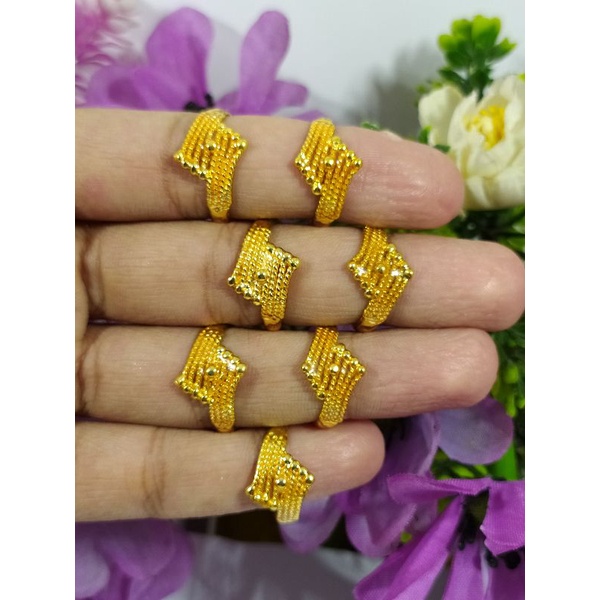 cincin emas malaysia 24.k lapis kristal