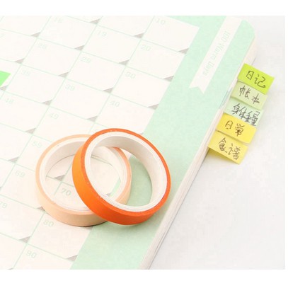 Japanese Washi Tape - SONGDAO Solid Color Series (6pcs)