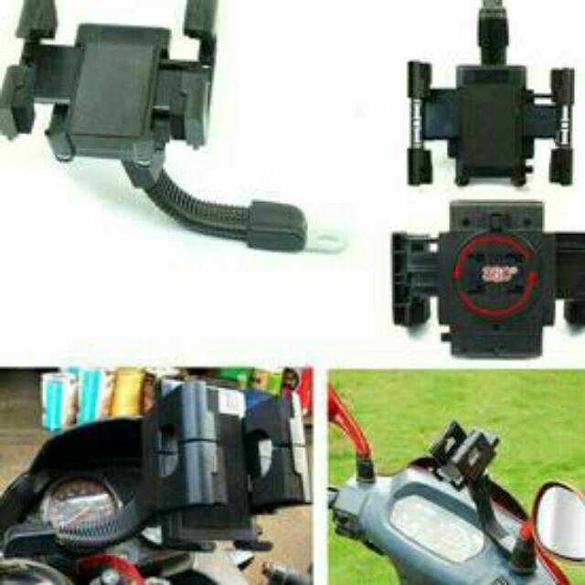 Holder bracket spion motor / tatakan hp spion motor harga murah