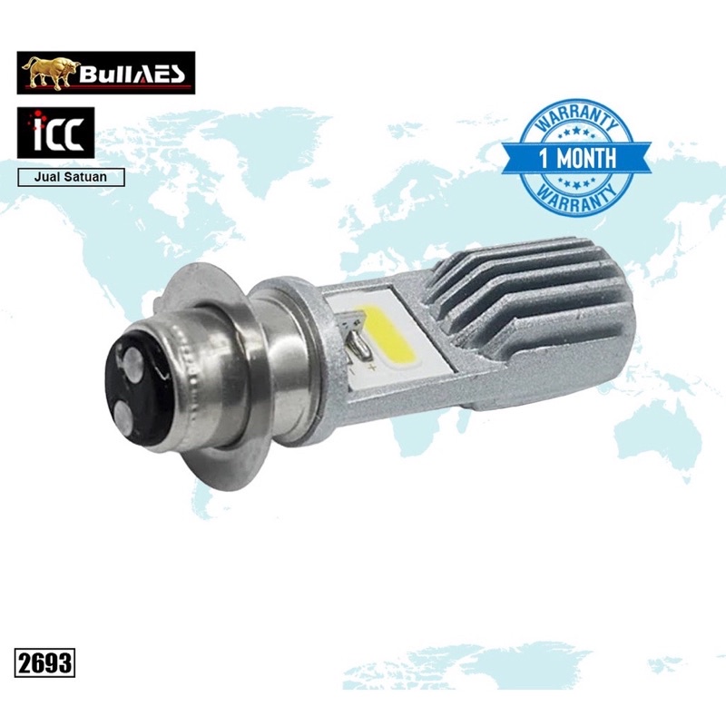 Bohlam Lampu Depan Led Putih Super Terang Ac Dc Bergaransi Type H6 Universal