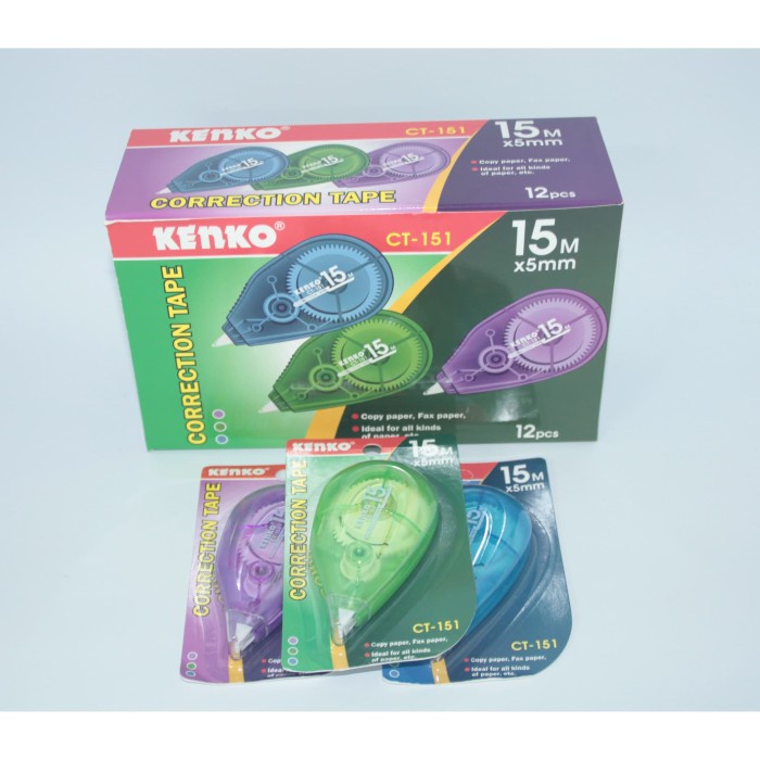 

Kusus Hari Ini Correction Pen Kenko Ct-151 5Mm X 15M Bagus