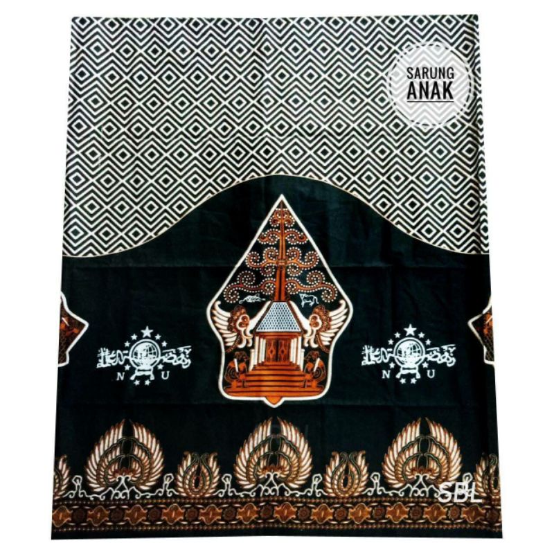 Sarung Batik Anak Laki Laki Karakter Motif Nu Macan Benowo Kang Santri Becak Sepeda