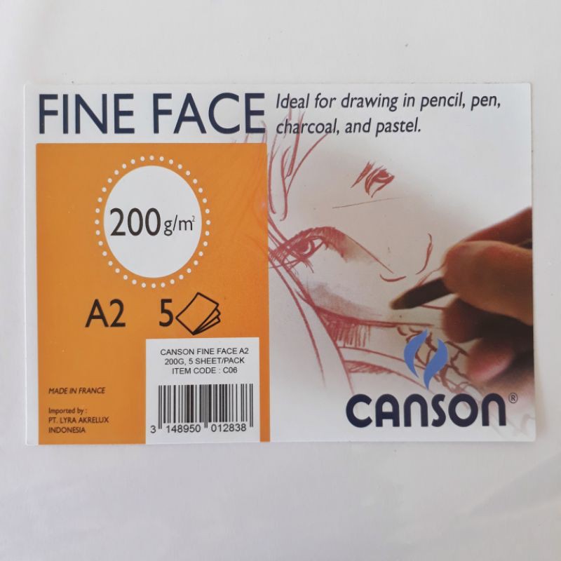 Canson Fine Face A2 200gsm set