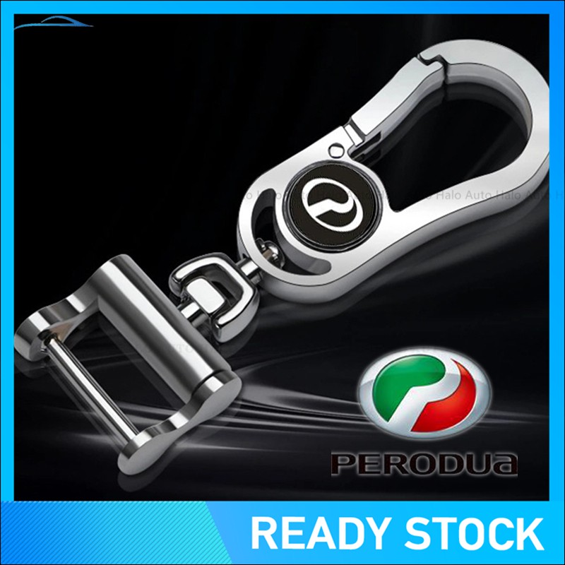 [COD] Stainless Steel Metal Perodua 3D Key Chain Car Logo Keychain